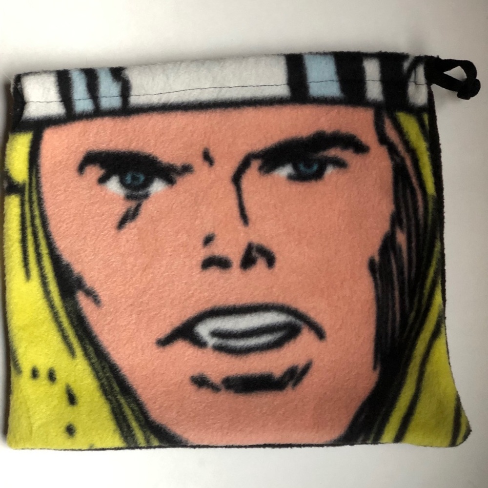 Thor Cartooon Marvel Pouch for IPad School Supplies Back is Black Fleece